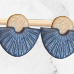 Pendientes Pamela, azul y blanco